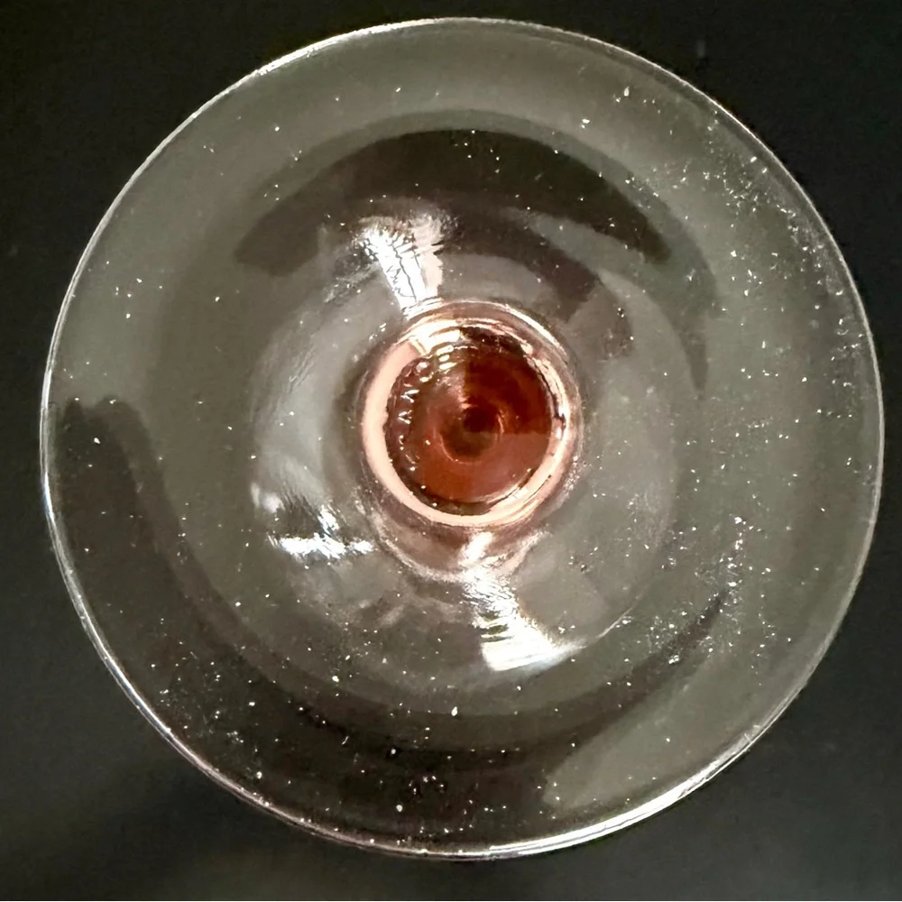 VTG Cristal d'Arques Durand Pink Stem - (2) 8